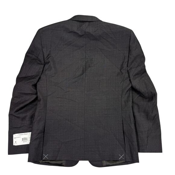 Calvin Klein Mens X Slim Fit Wool Blend Stretch Suit Jacket Burgundy 38S - Picture 4 of 5